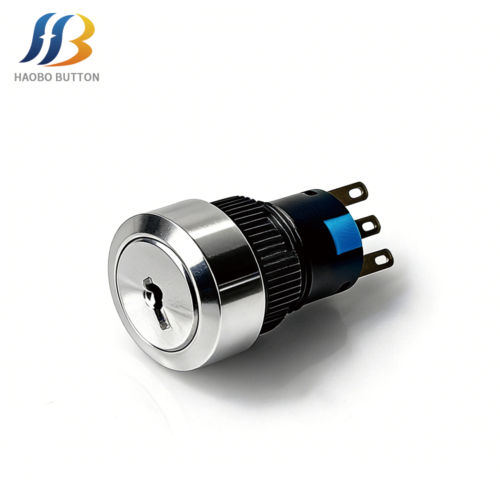 3-Pin 2-Way Key Operated Selector Switch, Latching