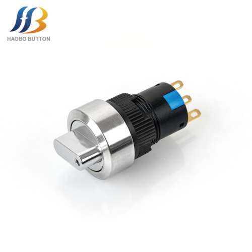 3-Pin 2-Way Selector Switch, Self-locking/Latching