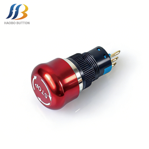 1NO1NC Latching Emergency Stop Switch with Arrow Symbols